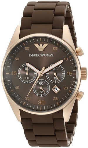 Emporio Armani Sport Chronograph Brown Dial Brown Stainless Steel Watch For Men - AR5890 Buy Now By Emporio Armani