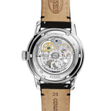 Fossil Townsman Automatic Skeleton White Dial Black Leather Strap Watch for Men - ME3085 Buy Now By Fossil
