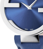 Gucci Interlocking G Blue Dial Blue Leather Strap Watch For Women - YA133322 Buy Now By Gucci