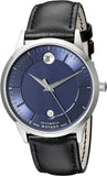 Movado 1881 Automatic Blue Dial Black Leather Strap Watch For Men - 606874 Buy Now By Movado
