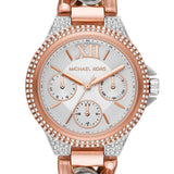 Michael Kors Camille Pavé Chronograph Silver Dial Two Tone Steel Strap Watch for Women - MK6843 Buy Now By Michael Kors