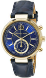 Michael Kors Sawyer Blue Dial Blue Leather Strap Watch for Women - MK2425 Buy Now By Michael Kors