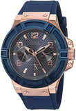 Guess Jet Setter Analog Quartz Blue Dial Blue Rubber Strap Watch For Women - W0571L1 Buy Now By Guess