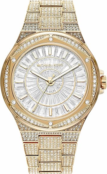 Michael Kors Lennox Three Hand Crystals White Dial Gold Steel Strap Watch For Women - MK6991 Buy Now By Michael Kors