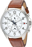 Tommy Hilfiger Dean Quartz Multifunction White Dial Brown Leather Strap Watch for Men - 1791274 Buy Now By Tommy Hilfiger