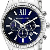 Michael Kors Lexington Chronograph Blue Dial Silver Steel Strap Watch for Men - MK8280 Buy Now By Michael Kors