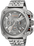 Diesel BAMF Chronograph Gray Dial Gray Steel Strap Watch For Men - DZ7344 Buy Now By Diesel