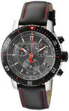 Tissot T Sport PRS 200 Chronograph Grey Dial Black Leather Strap Watch For Men - T067.417.26.051.00 Buy Now By Tissot