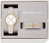 Michael Kors Pyper Quartz Silver Dial White Leather Strap Watch For Women - MK1037 Buy Now By Michael Kors