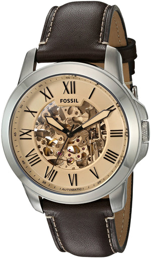 Fossil Grant Chronograph Cream Dial Brown Leather Strap Watch for Men - ME3122 Buy Now By Fossil