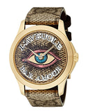 Gucci G Timeless Eye Beige Dial Beige Leather Strap Watch For Men - YA1264022 Buy Now By Gucci