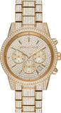 Michael Kors Ritz Three-Hand Glitz Crystals Gold Dial Gold Steel Strap Watch for Women - MK6747 Buy Now By Michael Kors