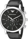 Emporio Armani Dress Analog Black Dial Black Leather Strap Watch For Men - AR8029 Buy Now By Emporio Armani