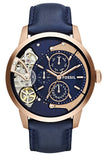 Fossil Townsman Twist Skeleton Blue Dial Blue Leather Strap Watch for Men - ME1138 Buy Now By Fossil