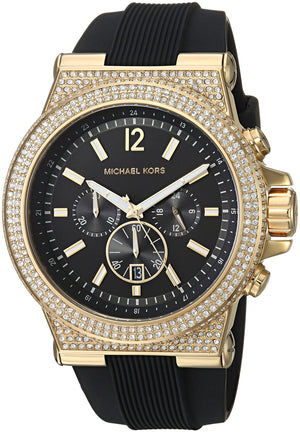 Michael Kors Dylan Chronograph Black Dial Black Rubber Strap Watch For Women - MK8556 Buy Now By Michael Kors