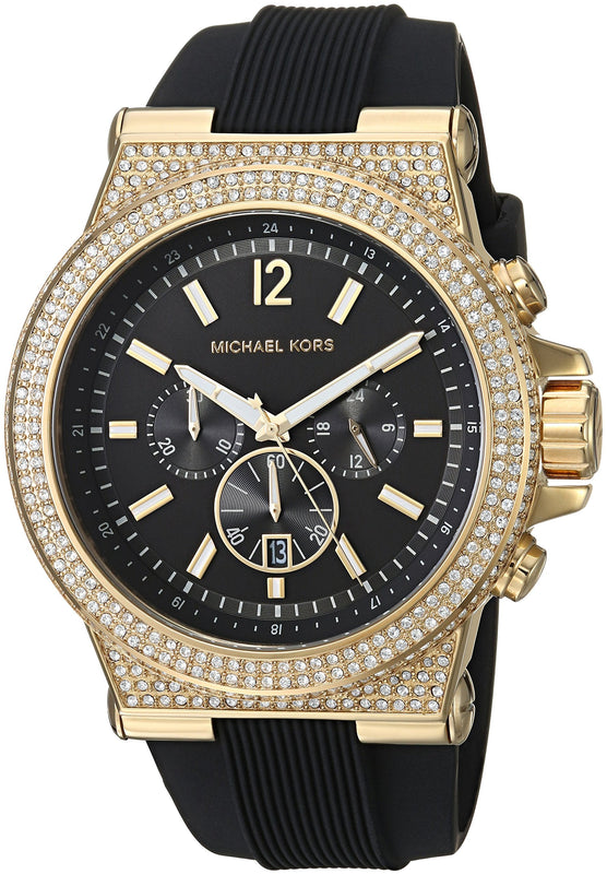Michael Kors Dylan Chronograph Black Dial Black Rubber Strap Watch For Women - MK8556 Buy Now By Michael Kors