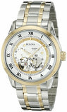 Bulova BVA Skeleton Silver Dial Two Tone Steel Strap Watch for Men - 98A123 Buy Now By Bulova