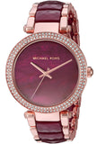 Michael Kors Parker Maroon Dial Two Tone Steel Strap Watch for Women - MK6412 Buy Now By Michael Kors
