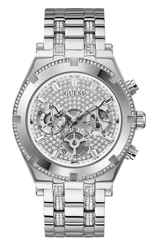 Guess Continental Silver Dial Silver Steel Strap Watch for Men - GW0261G1 Buy Now By Guess