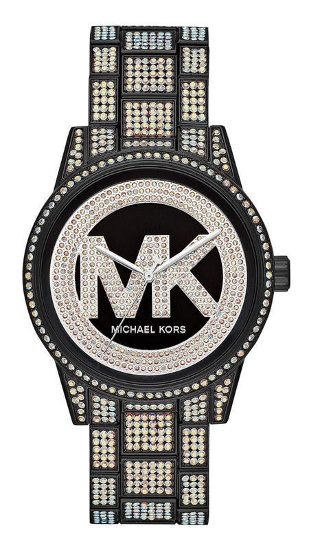 Michael Kors Ritz Crystals Black Dial Two Tone Steel Strap Watch for Women - MK6733 Buy Now By Michael Kors