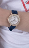 Guess Crown Jewel Diamonds White Dial Blue Rubber Strap Watch for Women - GW0411L2 Buy Now By Guess