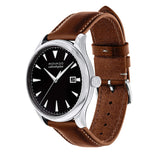 Movado Heritage Calendoplan Black Dial Brown Leather Strap Watch for Men - 3650001 Buy Now By Movado