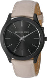 Michael Kors Slim Runway Black Dial Beige Leather Strap Watch For Men - MK8510 Buy Now By Michael Kors