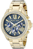 Michael Kors Wren Diamonds Blue Dial Gold Steel Strap Watch for Women - MK6291 Buy Now By Michael Kors