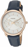 Fossil Tailor White Dial Blue Leather Strap Watch for Women - ES4260 Buy Now By Fossil