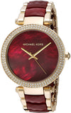 Michael Kors Parker Mother of Pearl Red Dial Two Tone Steel Strap Watch for Women - MK6427 Buy Now By Michael Kors