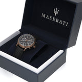 Maserati Legend Chronograph Black Dial Black Leather Strap Watch For Men - R8871638001 Buy Now By Maserati