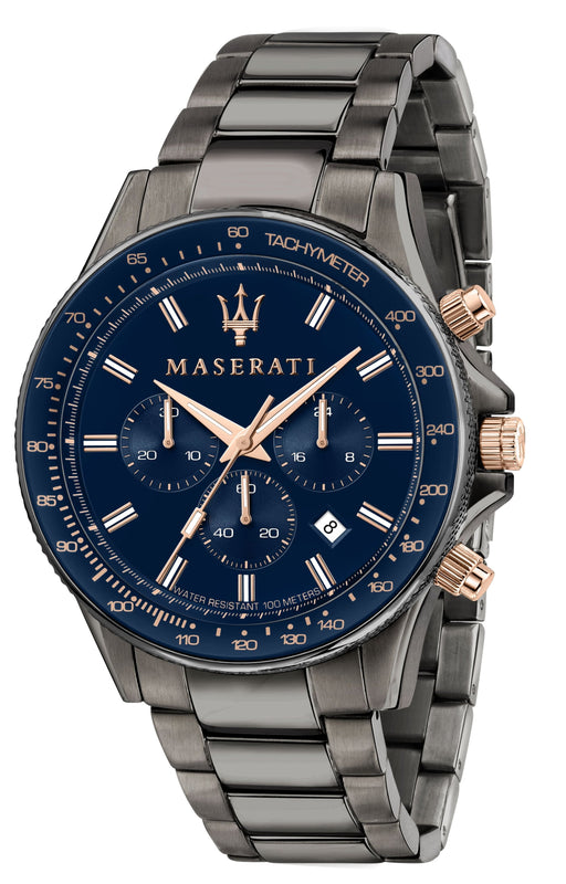 Maserati SFIDA Chronograph Blue Dial Grey Steel Strap Watch For Men - R8873640001 Buy Now By Maserati