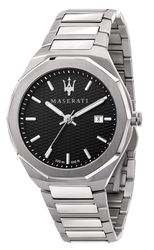 Maserati Stile Analog Black Dial Silver Steel Strap Watch For Men - R8853142003 Buy Now By Maserati