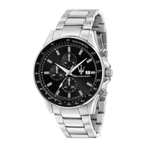 Maserati SFIDA Chronograph Black Dial Silver Steel Strap Watch For Men - R8873640015 Buy Now By Maserati