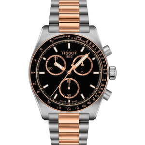 Tissot PR516 Chronograph Black Dial Two Tone Steel Strap Watch for Men - T149.417.22.051.01 Authentic Buy Shop Now