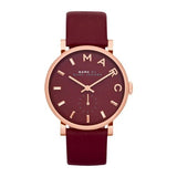Marc Jacobs Baker Maroon Dial Maroon Leather Strap Watch for Women - MBM1267 Buy Now By Marc Jacobs