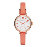 Marc Jacobs Sally White Dial Orange Leather Strap Watch for Women - MBM1355 Buy Now By Marc Jacobs