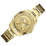 Guess Mini Phantom Diamonds Gold Dial Gold Steel Strap Watch for Women - W0235L5 Buy Now By Guess