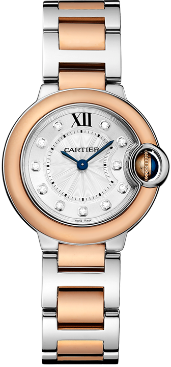 Cartier Ballon Bleu De Cartier Diamonds Silver Dial Two Tone Steel Strap Watch for Women - W3BB0026 Buy Now By Cartier