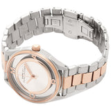 Marc Jacobs Tether Transparent White Dial Two Tone Steel Strap Watch for Women - MBM3436 Buy Now By Marc Jacobs