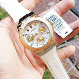 Guess Zena Analog White Dial White Rubber Strap Watch For Women - W1094L1 Buy Now By Guess