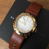 Marc Jacobs Amy White Dial Brown Leather Strap Watch for Women - MBM8574 Buy Now By Marc Jacobs