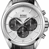 Hugo Boss Driver Chronograph Quartz Silver Dial Black Leather Strap Watch For Men - 1512880 Buy Now By Hugo Boss