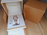 Versace V-Motif Silver Dial Two Tone Steel Strap Watch for Women - VERE00718 Buy Now By Versace