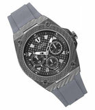 Guess Legacy Grey Dial Grey Silicone Strap Watch For Men - W1048G1 Buy Now By Guess