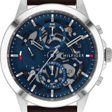 Tommy Hilfiger Henry Chronograph Blue Dial Brown Leather Strap Watch For Men -1710476 Buy Now By Tommy Hilfiger