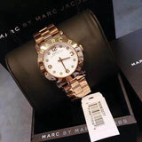 Marc Jacobs Amy White Dial Rose Gold Steel Strap Watch for Women - MBM3077 Buy Now By Marc Jacobs