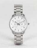 Fossil Tailor White Dial Silver Steel Strap Watch for Women - ES4262 Buy Now By Fossil