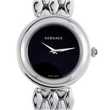 Versace V-Flare Quartz Black Dial Silver Steel Strap Watch for Women - VEBN00618 Buy Now By Versace