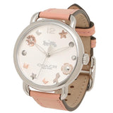 Coach Tatum White Dial Pink Leather Strap Watch For Women - 14502799 Buy Now By Coach